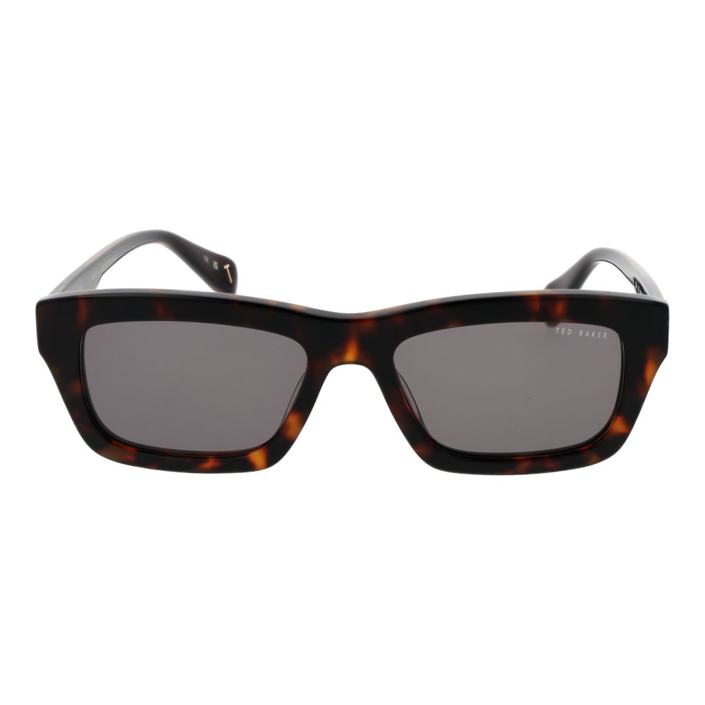 Ted Baker Men’s Sunglasses – Brown Rectangle Frame, Grey Lenses