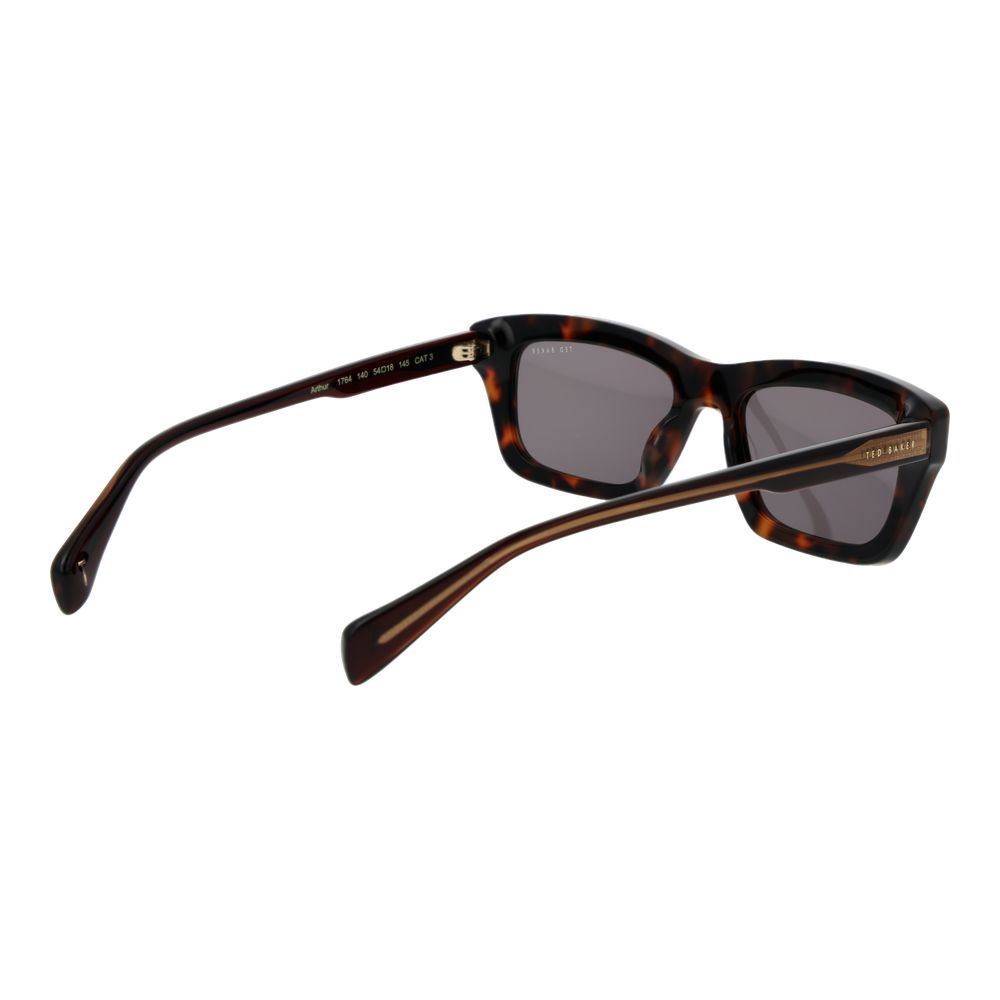 Ted Baker Men’s Sunglasses – Brown Rectangle Frame, Grey Lenses