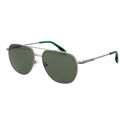 Hackett Men's Sunglasses – Silver Aviator Frame, Green Lenses