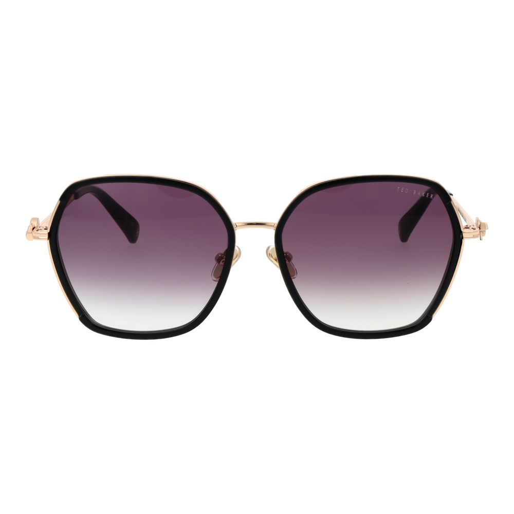 Ted Baker Women’s Sunglasses – Black Full-Rim Frame, Purple Gradient Lenses