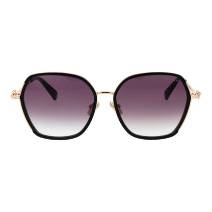 Ted Baker Women’s Sunglasses – Black Full-Rim Frame, Purple Gradient Lenses