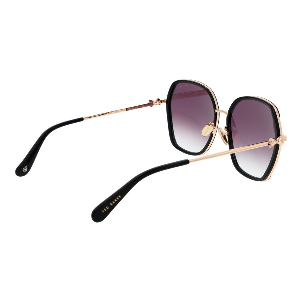 Ted Baker Women’s Sunglasses – Black Full-Rim Frame, Purple Gradient Lenses