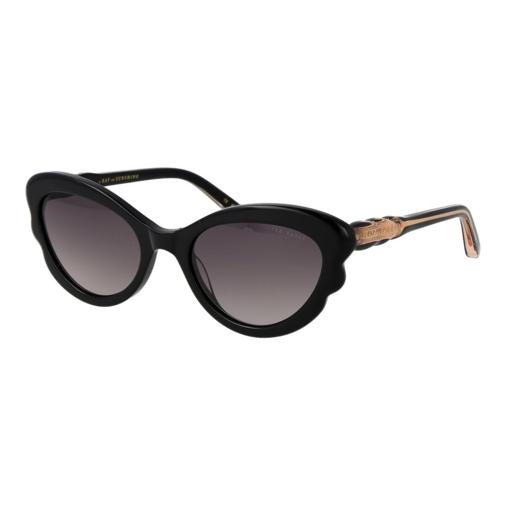 Ted Baker Women’s Sunglasses – Black Cat Eye Frame, Purple Gradient Lenses