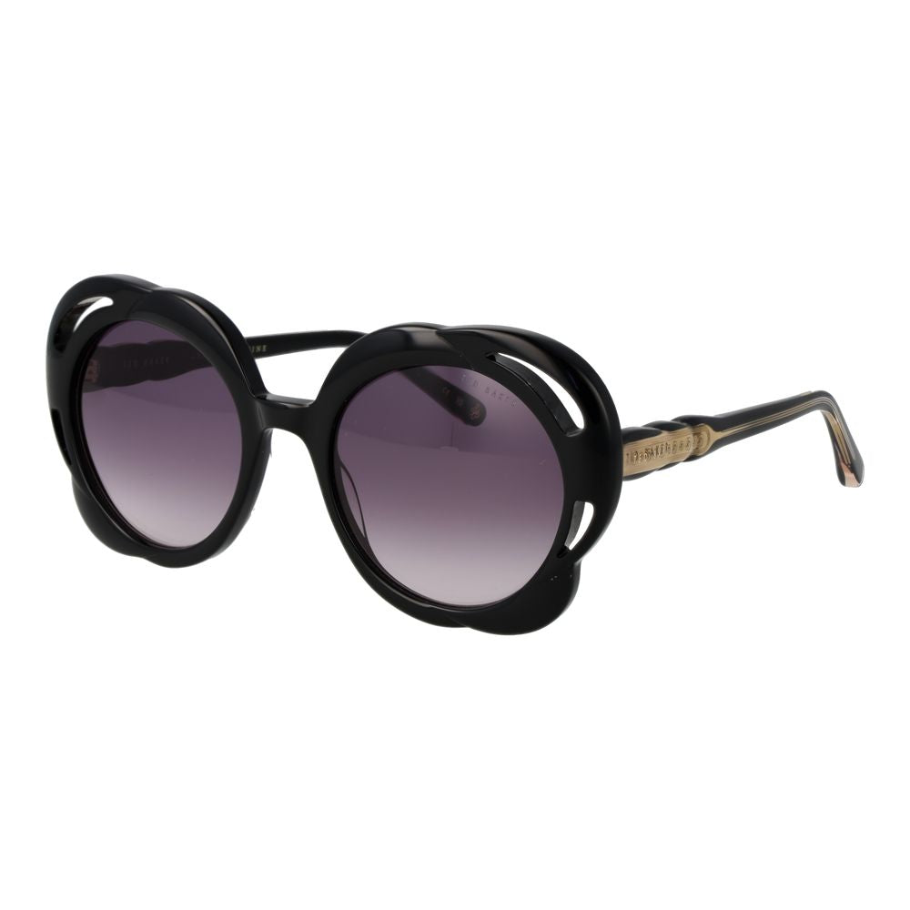 Ted Baker Women’s Sunglasses – Black Round Frame, Purple Gradient Lenses