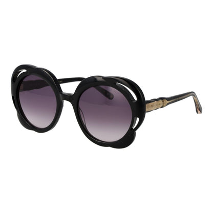 Ted Baker Women’s Sunglasses – Black Round Frame, Purple Gradient Lenses