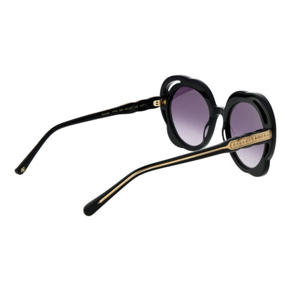 Ted Baker Women’s Sunglasses – Black Round Frame, Purple Gradient Lenses