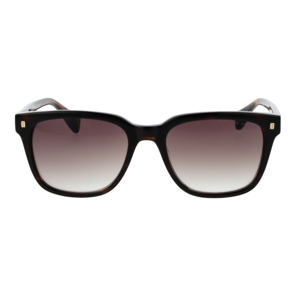 Ted Baker Men’s Sunglasses – Brown Square Frame, Purple Gradient Lenses