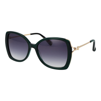 Ted Baker Women’s Sunglasses – Green Butterfly Frame, Purple Gradient Lenses