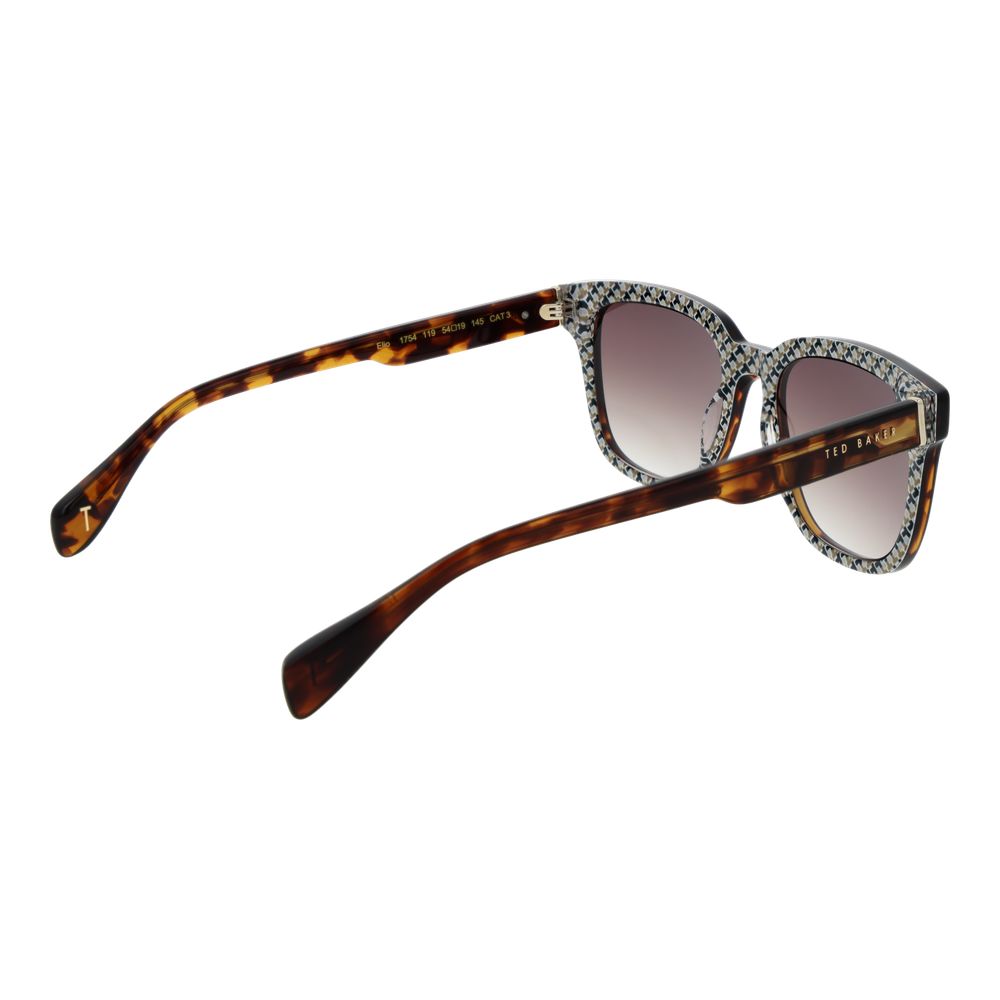 Ted Baker Men’s Sunglasses – Brown Square Frame, Purple Gradient Lenses