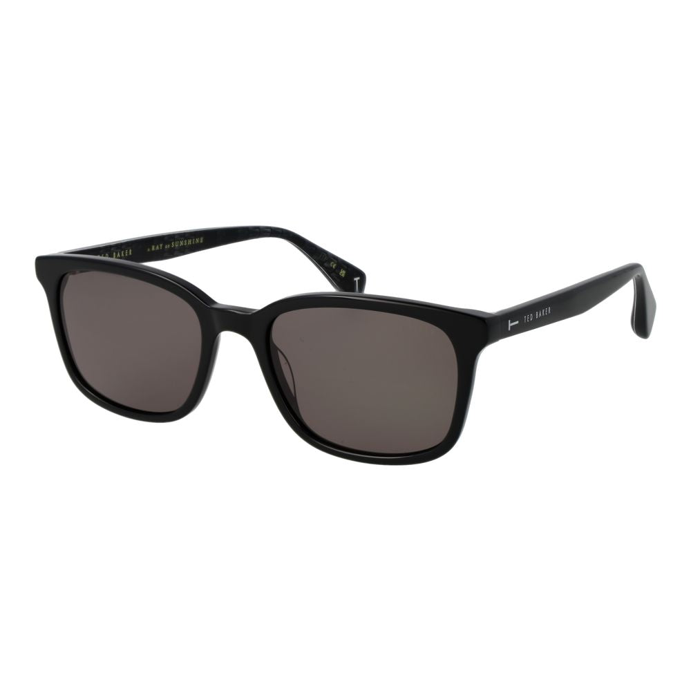 Ted Baker Men’s Sunglasses – Black Rectangle Frame, Grey Lenses