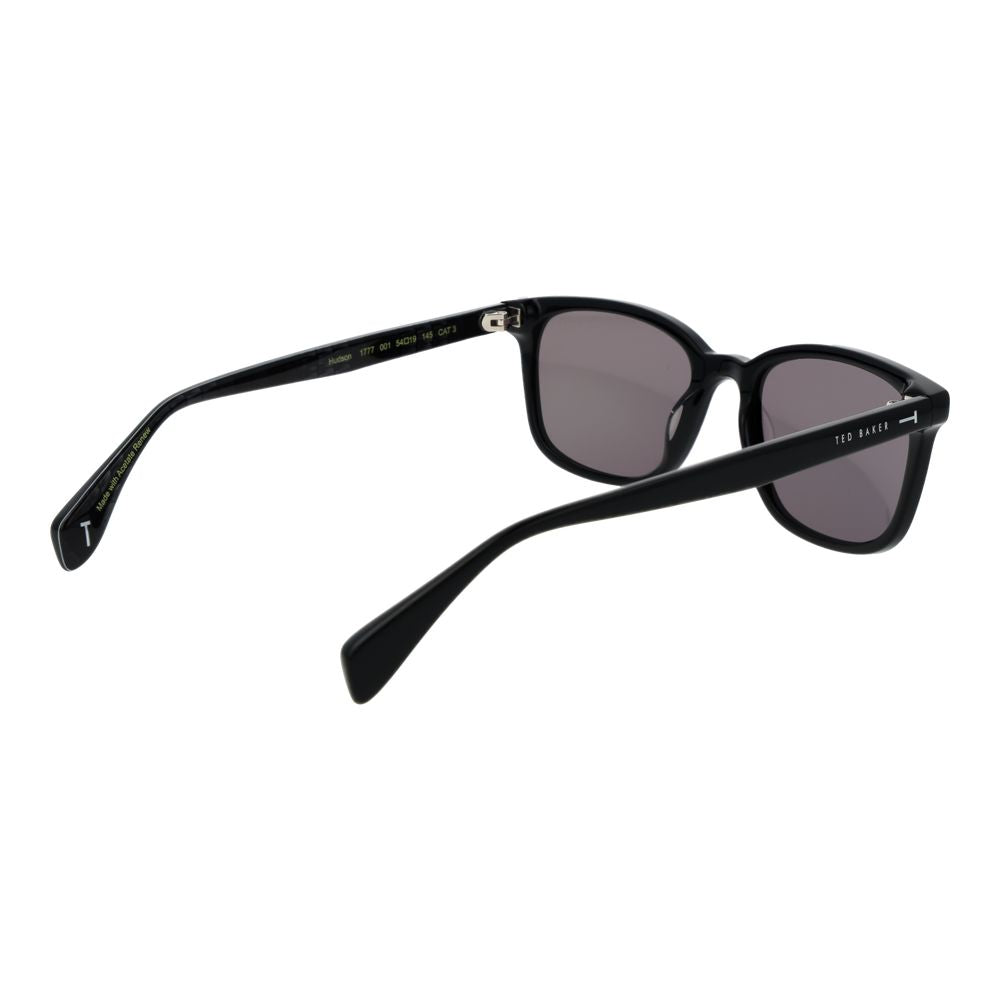 Ted Baker Men’s Sunglasses – Black Rectangle Frame, Grey Lenses