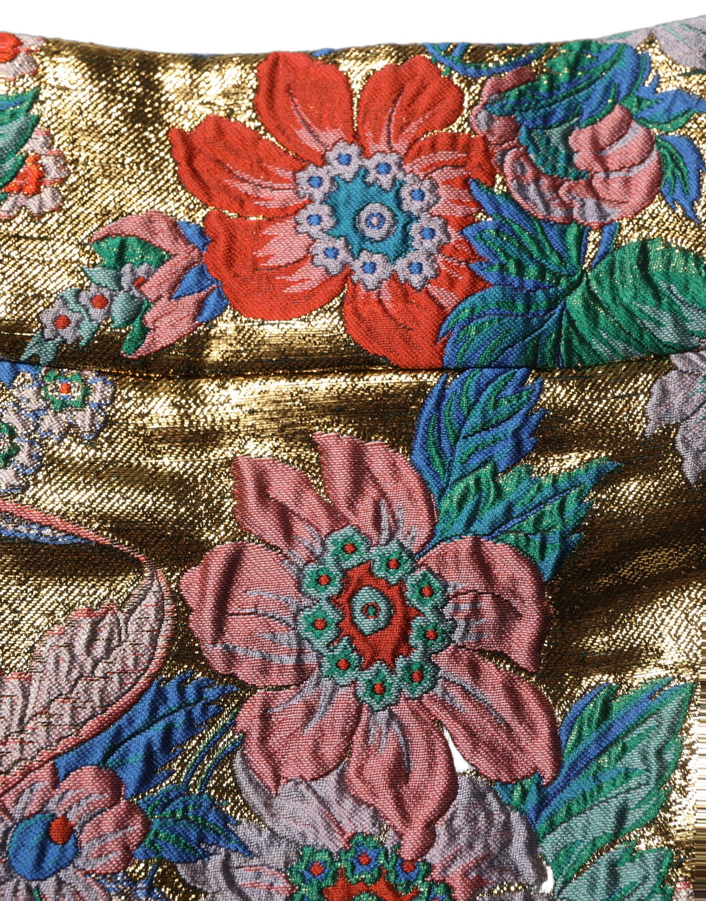 Dolce & Gabbana Multicolor Floral Jacquard Mid-Waist Mini Skirt
