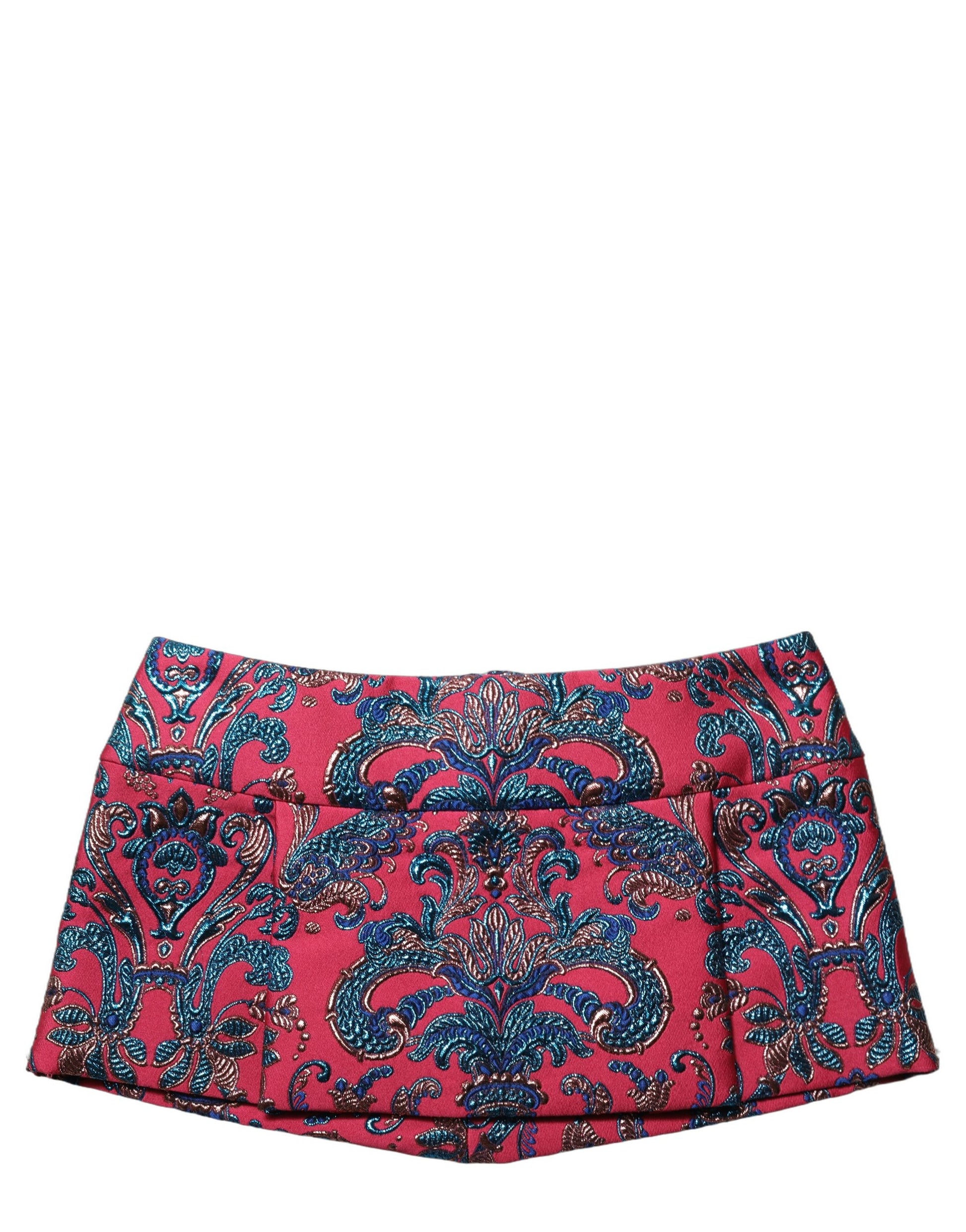 Dolce & Gabbana Multicolor Floral Jacquard Mid Waist Mini Skirt