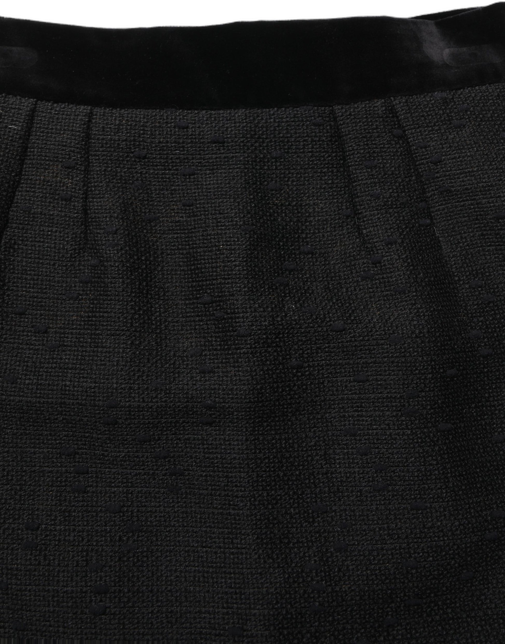 Dolce & Gabbana Black High Waist Pencil Cut Knee Length Skirt