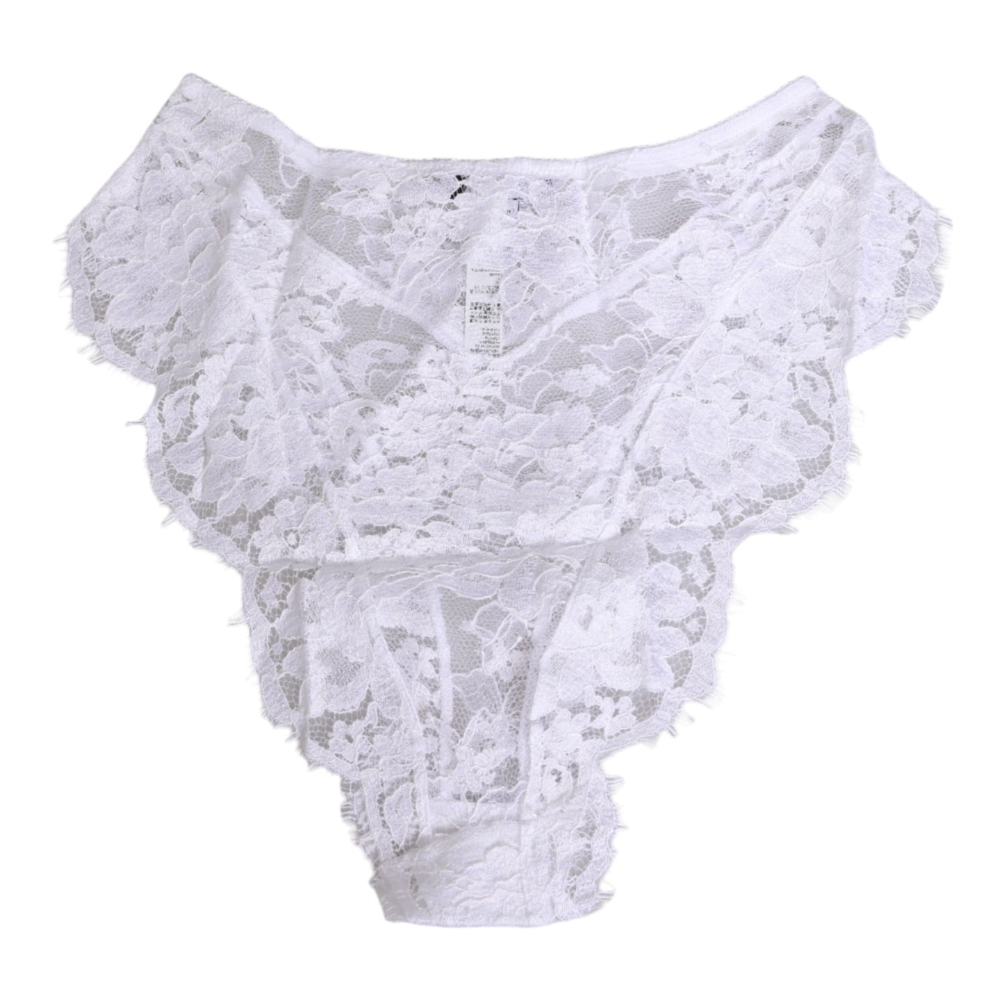 Dolce & Gabbana White Floral Lace Panty Underwear