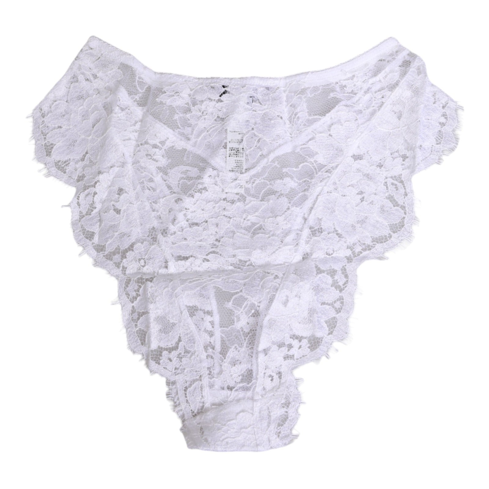 Dolce & Gabbana White Floral Lace Panty Underwear