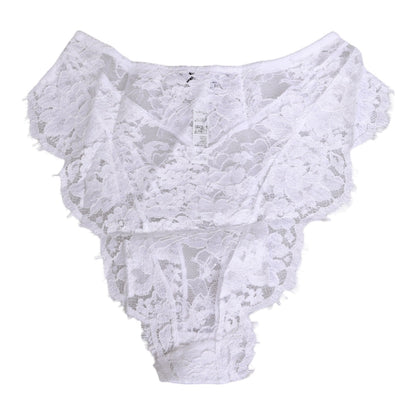Dolce & Gabbana White Floral Lace Panty Underwear