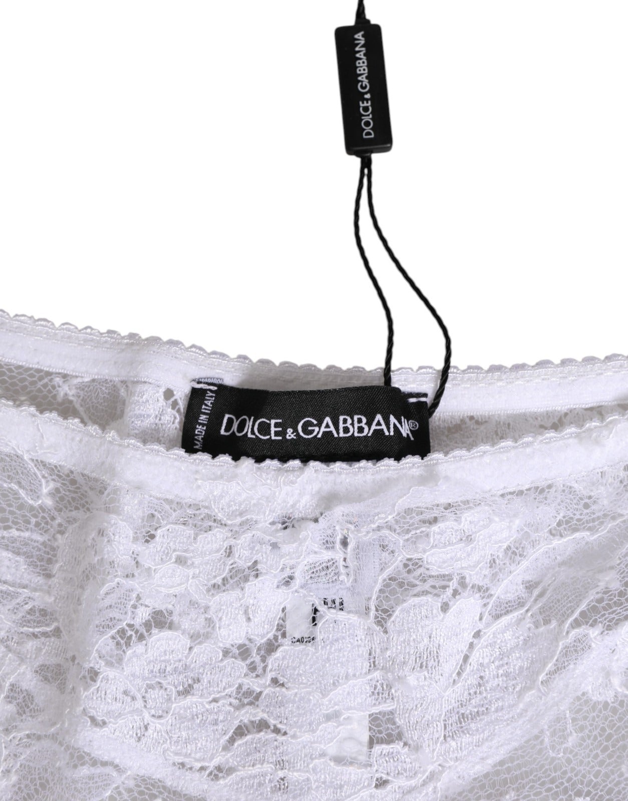 Dolce & Gabbana White Floral Lace Panty Underwear