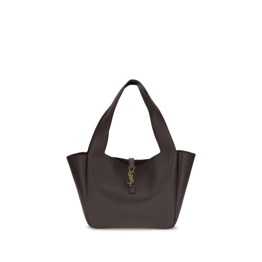 Saint Laurent Le 5 à 7 Shoulder Bag Brown Calf Leather Bos Taurus 50x28x18