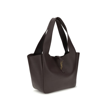 Saint Laurent Le 5 à 7 Shoulder Bag Brown Calf Leather Bos Taurus 50x28x18