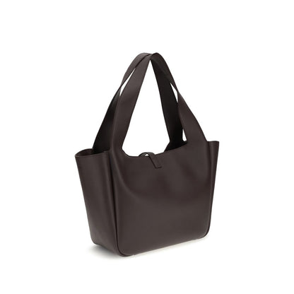 Saint Laurent Le 5 à 7 Shoulder Bag Brown Calf Leather Bos Taurus 50x28x18