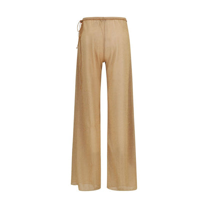 Oséree Lumière Gold Polyamide Wide-Leg Pareo Pants