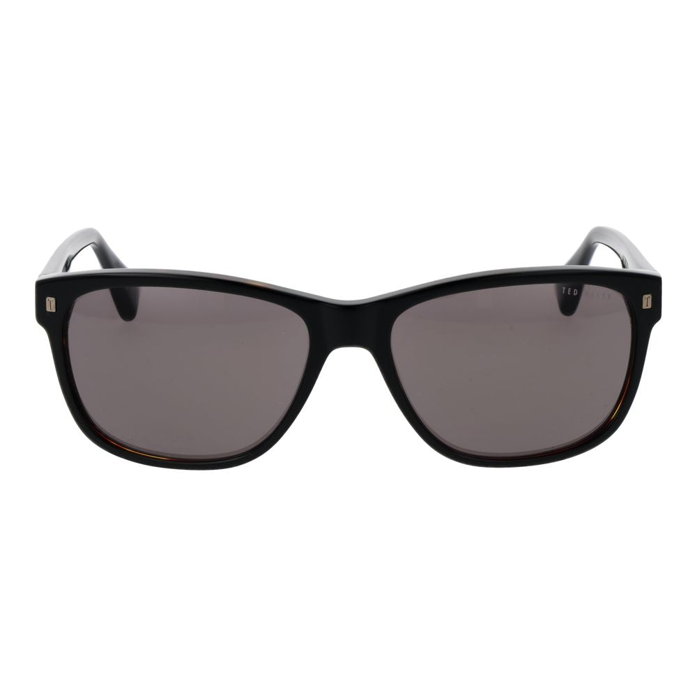 Ted Baker Men’s Sunglasses – Black Trapezium Frame, Grey Lenses