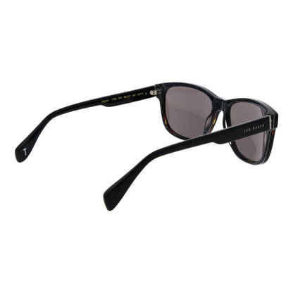 Ted Baker Men’s Sunglasses – Black Trapezium Frame, Grey Lenses