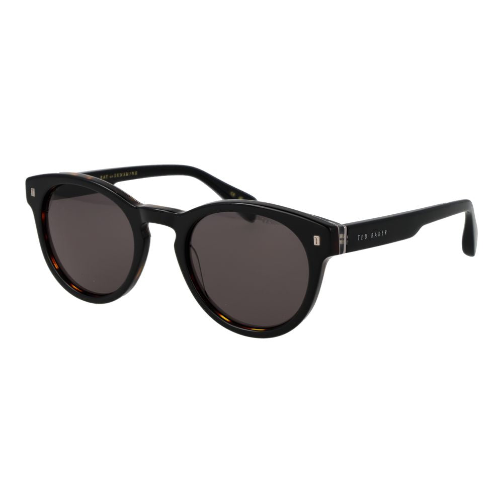 Ted Baker Men’s Sunglasses – Black Round Frame, Grey Lenses