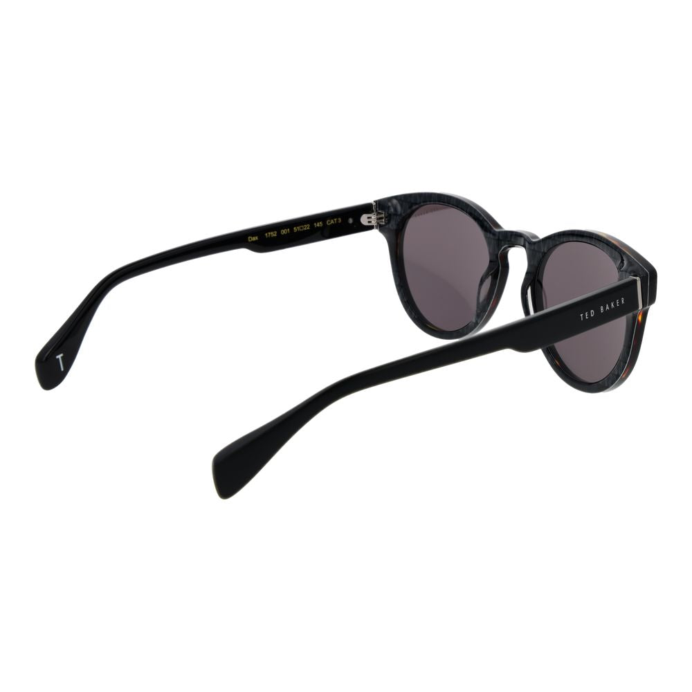 Ted Baker Men’s Sunglasses – Black Round Frame, Grey Lenses
