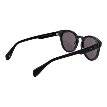 Ted Baker Men’s Sunglasses – Black Round Frame, Grey Lenses