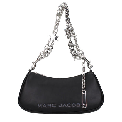 Marc Jacobs Black Leather The Star Charm Shoulder Bag