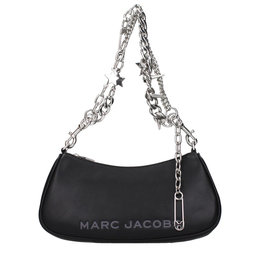 Marc Jacobs Black Leather The Star Charm Shoulder Bag
