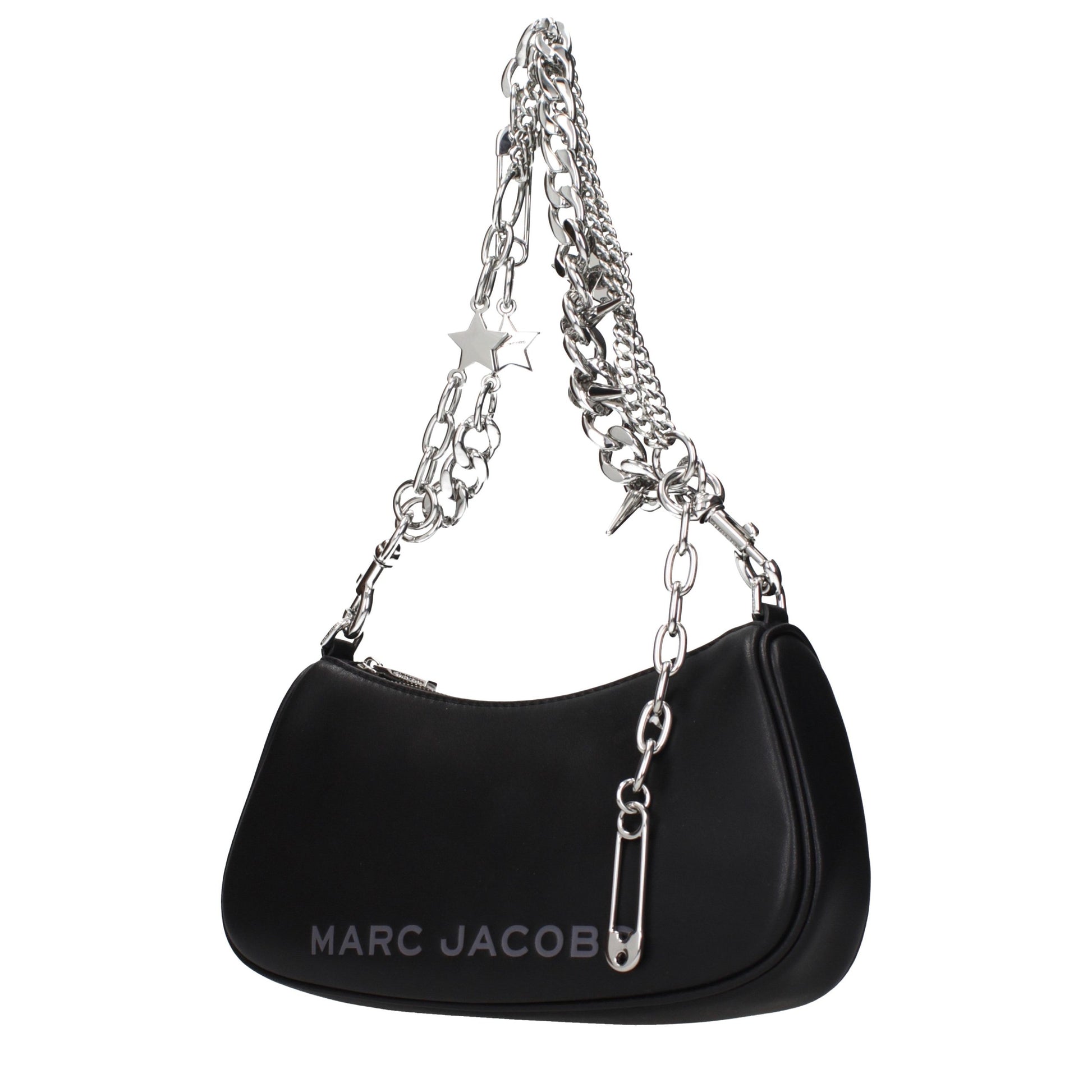 Marc Jacobs Black Leather The Star Charm Shoulder Bag