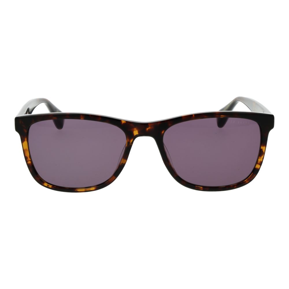 Ted Baker Men’s Sunglasses – Brown Square Frame, Purple Lenses