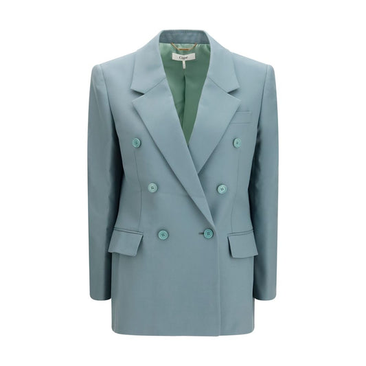 Chloé Bicolor Wool Double Breasted Blazer