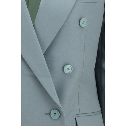 Chloé Bicolor Wool Double Breasted Blazer