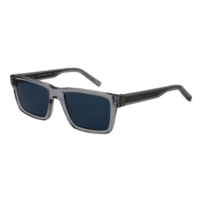Tommy Hilfiger Men’s Sunglasses – Grey Acetate Frame, Blue Lenses