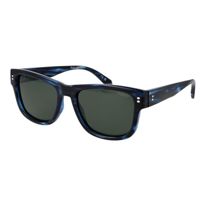 Polaroid Men’s Sunglasses – Blue Square Frame, Green Polarized Lenses