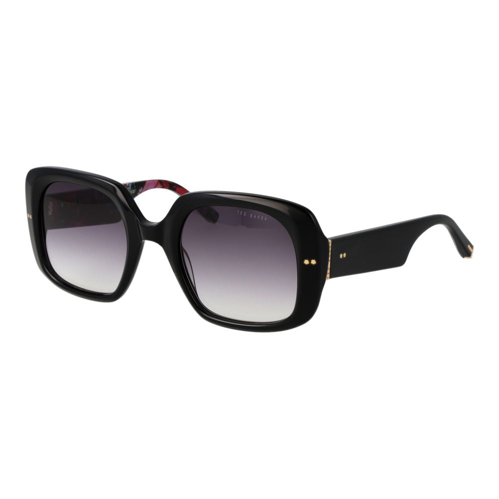Ted Baker Women’s Sunglasses – Black Square Frame, Purple Gradient Lenses