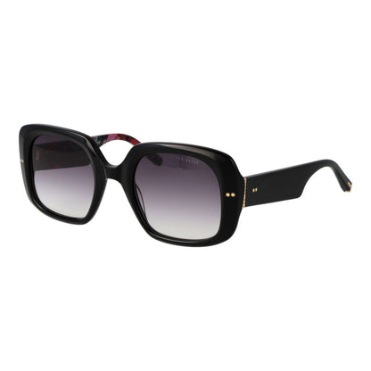 Ted Baker Women’s Sunglasses – Black Square Frame, Purple Gradient Lenses