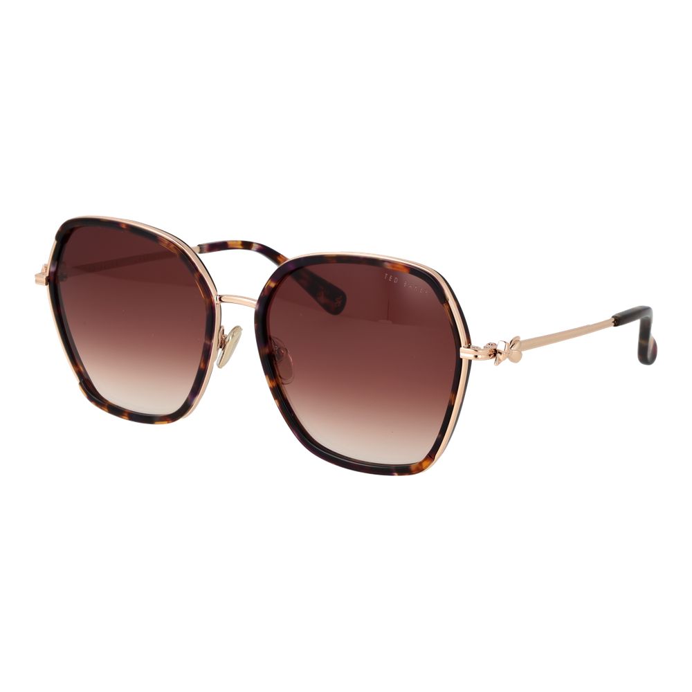 Ted Baker Women’s Sunglasses – Brown Square Frame, Rose Gradient Lenses