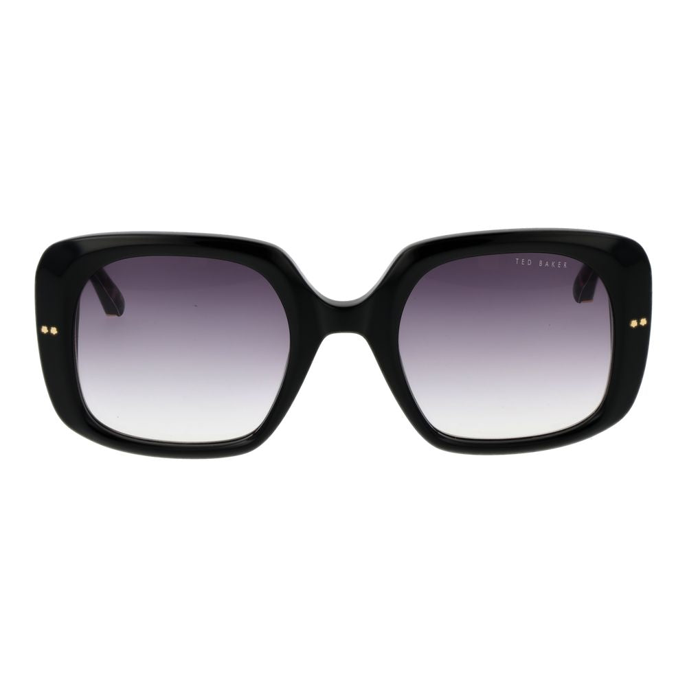 Ted Baker Women’s Sunglasses – Black Square Frame, Purple Gradient Lenses