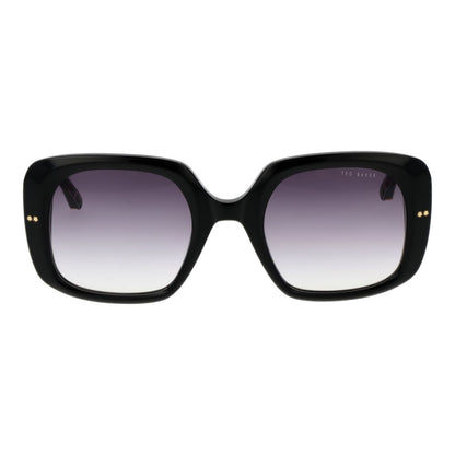 Ted Baker Women’s Sunglasses – Black Square Frame, Purple Gradient Lenses