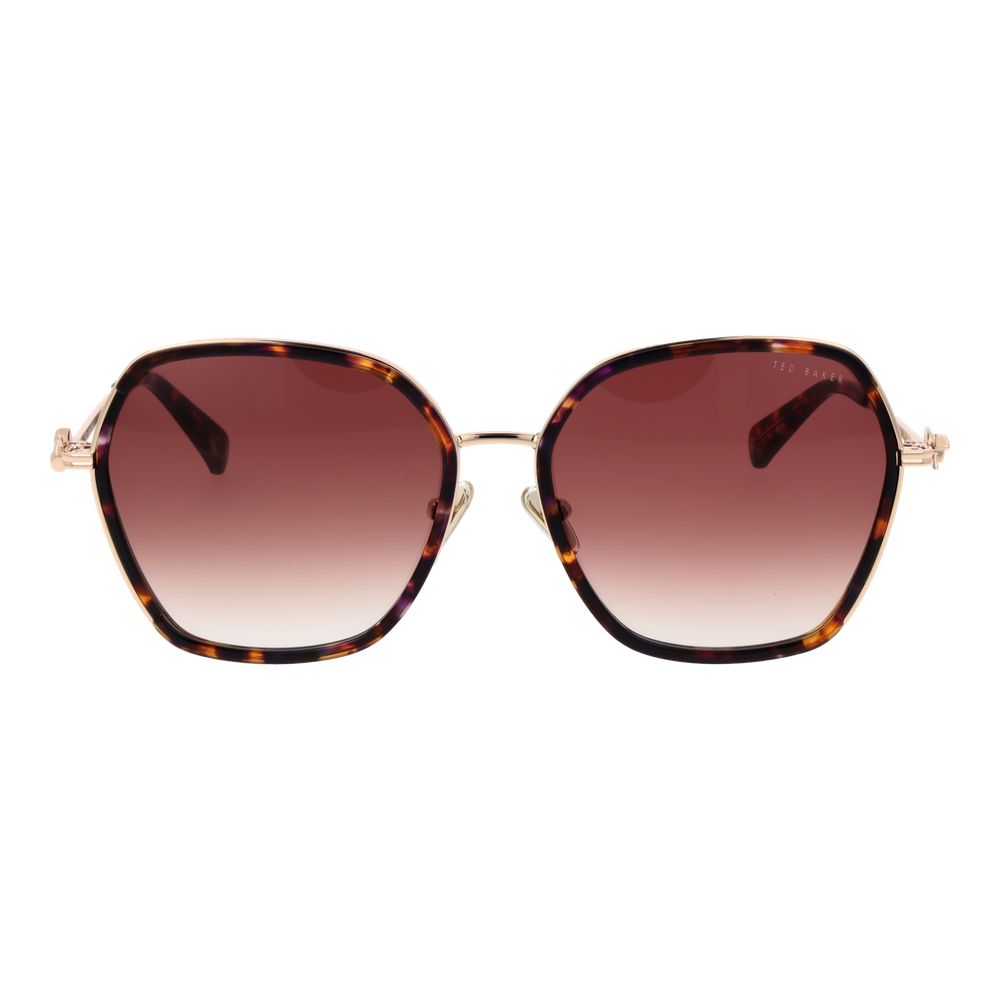 Ted Baker Women’s Sunglasses – Brown Square Frame, Rose Gradient Lenses