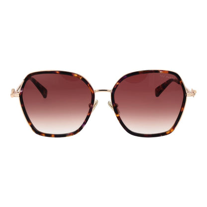 Ted Baker Women’s Sunglasses – Brown Square Frame, Rose Gradient Lenses