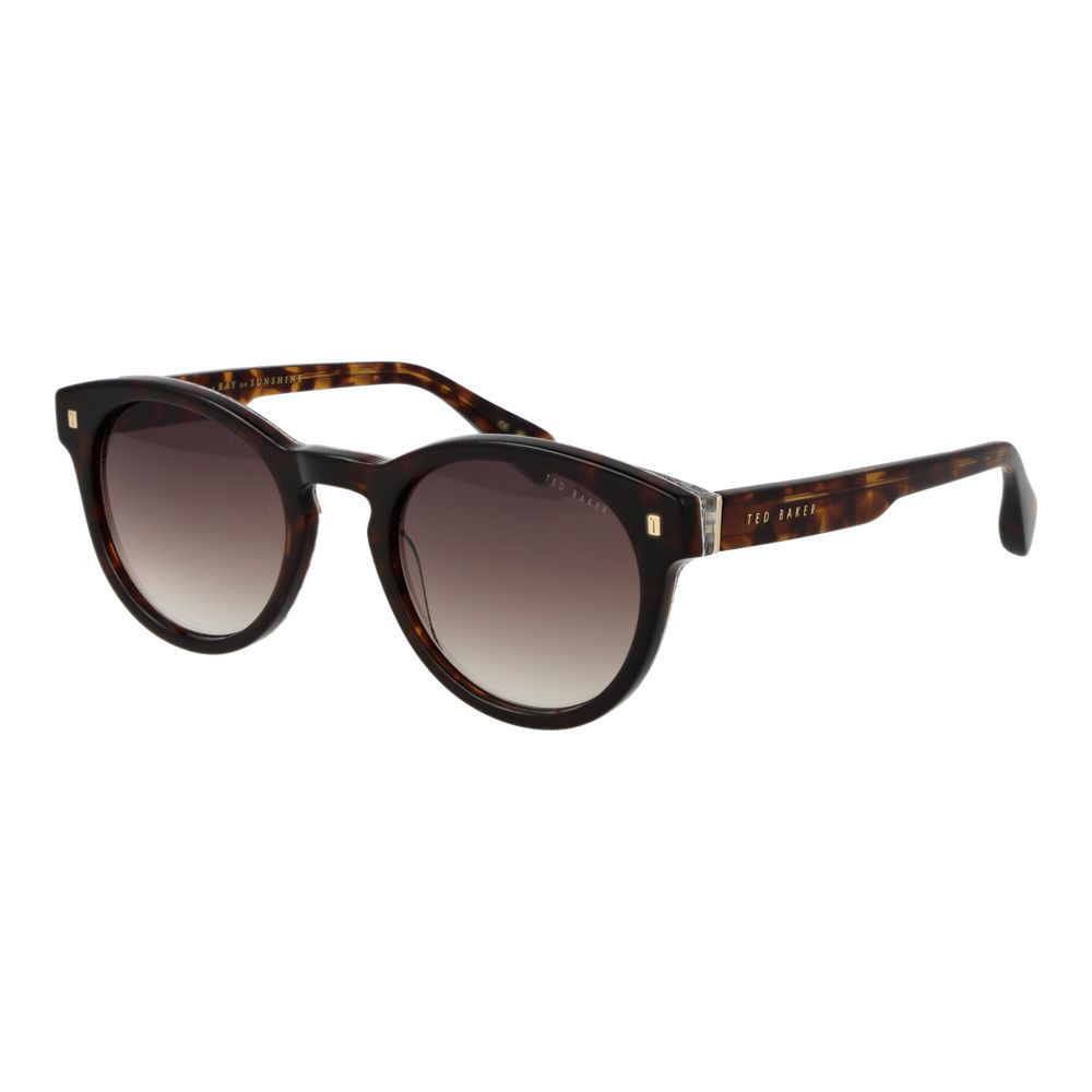 Ted Baker Men’s Sunglasses – Brown Round Frame, Gradient Lenses