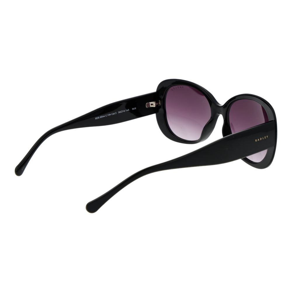 Radley Women’s Sunglasses – Black Full-Rim Frame, Purple Gradient Lenses