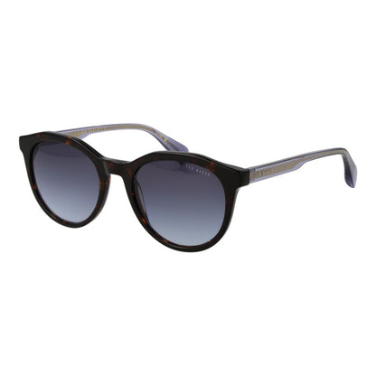 Ted Baker Men’s Sunglasses – Brown Acetate Frame, Blue Gradient Lenses