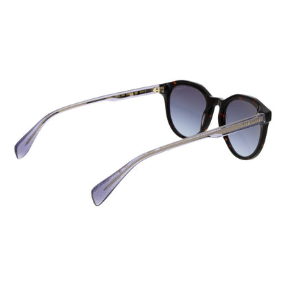 Ted Baker Men’s Sunglasses – Brown Acetate Frame, Blue Gradient Lenses